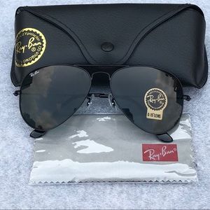 Black frame aviator 3025 unisex sunglasses